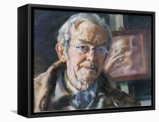 First and Last Thoughts (Self Portrait)-Giacomo Balla-Framed Stretched Canvas