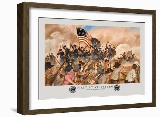 First at Vicksburg-Hugh Charles Mcbarron Jr.-Framed Art Print