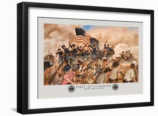 First at Vicksburg-Hugh Charles Mcbarron Jr.-Framed Art Print