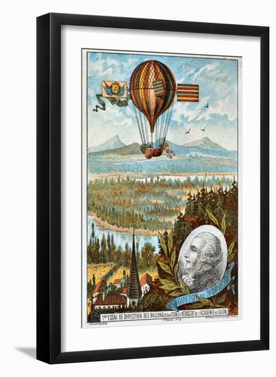 First Attempt by Guyton De Morveau to Direct a Balloon, Dijon, France, 1784-null-Framed Premium Giclee Print