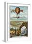 First Attempt by Guyton De Morveau to Direct a Balloon, Dijon, France, 1784-null-Framed Premium Giclee Print