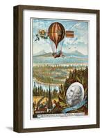 First Attempt by Guyton De Morveau to Direct a Balloon, Dijon, France, 1784-null-Framed Giclee Print