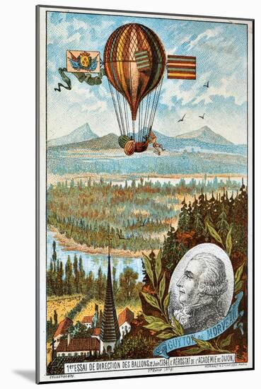 First Attempt by Guyton De Morveau to Direct a Balloon, Dijon, France, 1784-null-Mounted Giclee Print