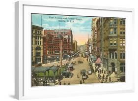 First Avenue and Pioneer Square, Seattle, Washington-null-Framed Art Print