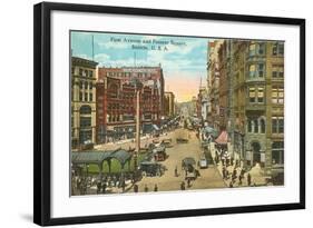 First Avenue and Pioneer Square, Seattle, Washington-null-Framed Art Print