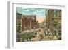 First Avenue and Pioneer Square, Seattle, Washington-null-Framed Art Print