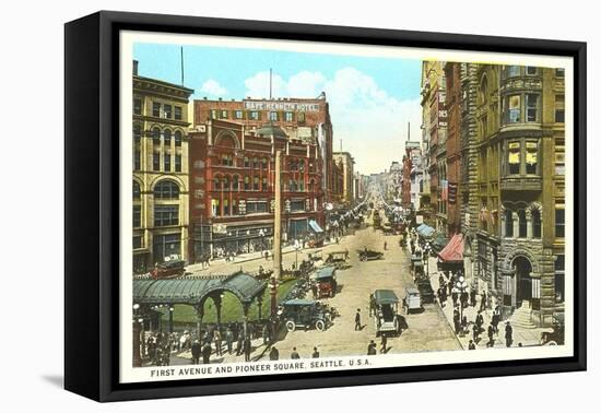 First Avenue, Pioneer Square, Seattle, Washington-null-Framed Stretched Canvas