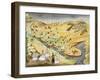 First Battle Between Greeks and Turks, at the Alamana Bridge in 1821-null-Framed Giclee Print