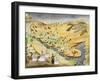 First Battle Between Greeks and Turks, at the Alamana Bridge in 1821-null-Framed Giclee Print