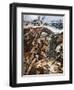 First Battle of the Somme (Colour Litho)-Stanley L. Wood-Framed Premium Giclee Print