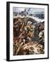 First Battle of the Somme (Colour Litho)-Stanley L. Wood-Framed Giclee Print