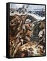 First Battle of the Somme (Colour Litho)-Stanley L. Wood-Framed Stretched Canvas