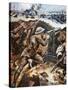 First Battle of the Somme (Colour Litho)-Stanley L. Wood-Stretched Canvas