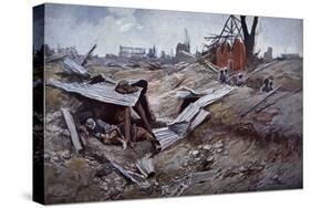 First Battle of the Somme-Francois Flameng-Stretched Canvas