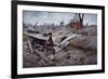 First Battle of the Somme-Francois Flameng-Framed Giclee Print