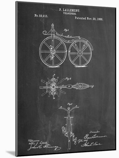 First Bicycle Patent-null-Mounted Art Print