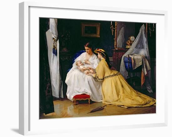 First Born, 1863-Gustave Léonard De Jonghe-Framed Giclee Print