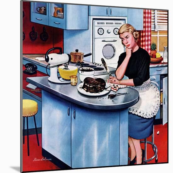 "First Cake", May 21, 1955-Stevan Dohanos-Mounted Giclee Print