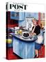 "First Cake" Saturday Evening Post Cover, May 21, 1955-Stevan Dohanos-Stretched Canvas