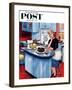 "First Cake" Saturday Evening Post Cover, May 21, 1955-Stevan Dohanos-Framed Giclee Print