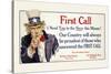 First Call, I Need You in the Navy, c.1917-James Montgomery Flagg-Stretched Canvas