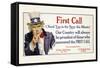 First Call, I Need You in the Navy, c.1917-James Montgomery Flagg-Framed Stretched Canvas