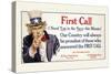 First Call, I Need You in the Navy, c.1917-James Montgomery Flagg-Stretched Canvas