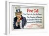 First Call Poster-James Montgomery Flagg-Framed Giclee Print