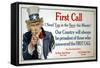 First Call Poster-James Montgomery Flagg-Framed Stretched Canvas