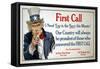 First Call Poster-James Montgomery Flagg-Framed Stretched Canvas