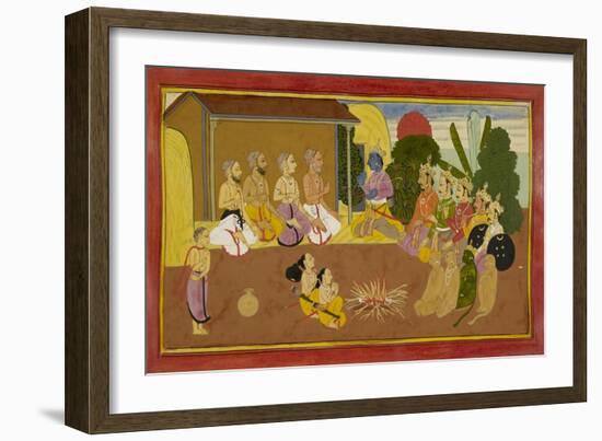 First Chanting Of the Ramayana-null-Framed Giclee Print