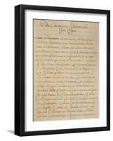 First Chapter of the Manuscript Treatise on Harmonic Consonances, 1717-Benedetto Marcello-Framed Giclee Print