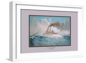 First-Class Battleship Iowa-Werner-Framed Art Print