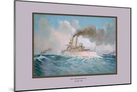 First-Class Battleship Iowa-Werner-Mounted Art Print