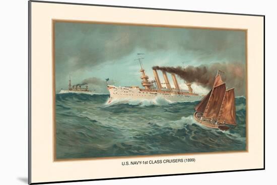 First Class Cruisers, 1899-Werner-Mounted Art Print