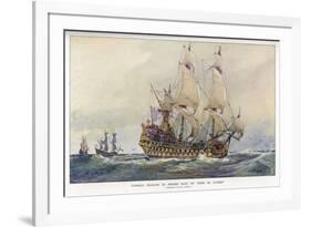First-Class French Warship Commissioned for Louis XIV by His Minister Colbert-Albert Sebille-Framed Premium Giclee Print