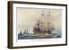 First-Class French Warship Commissioned for Louis XIV by His Minister Colbert-Albert Sebille-Framed Art Print