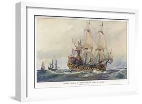 First-Class French Warship Commissioned for Louis XIV by His Minister Colbert-Albert Sebille-Framed Art Print