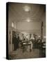 First Class Library and Writing Room, Laconia, 20th Century (Photo)-null-Stretched Canvas