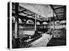 First Class Smoking Room on Board the P&O Steamship SS India, 1901-null-Stretched Canvas