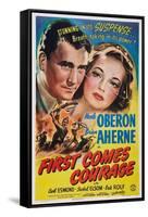 First Comes Courage, Brian Aherne, Merle Oberon, 1943-null-Framed Stretched Canvas