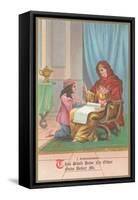 First Commandment Illustration-null-Framed Stretched Canvas