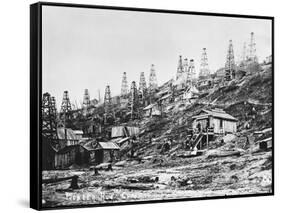 First Commercial Oil Well-null-Framed Stretched Canvas
