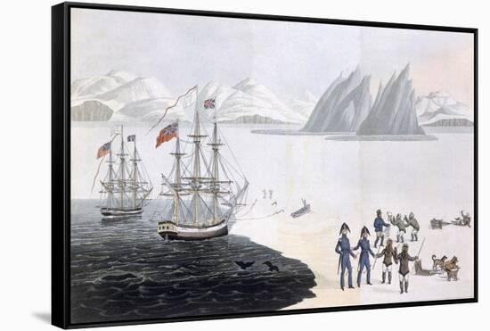 First Communication with the Natives of Prince Regent's Bay, 1818-John Sackheouse-Framed Stretched Canvas