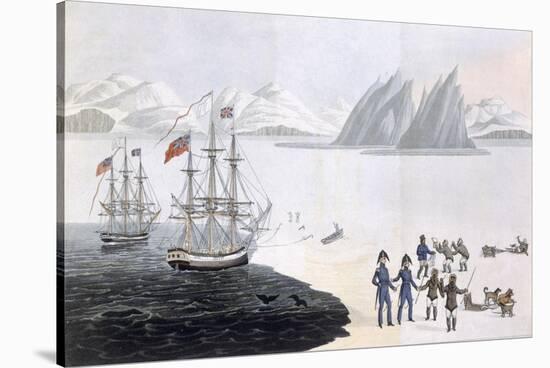 First Communication with the Natives of Prince Regent's Bay, 1818-John Sackheouse-Stretched Canvas