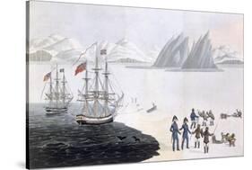 First Communication with the Natives of Prince Regent's Bay, 1818-John Sackheouse-Stretched Canvas