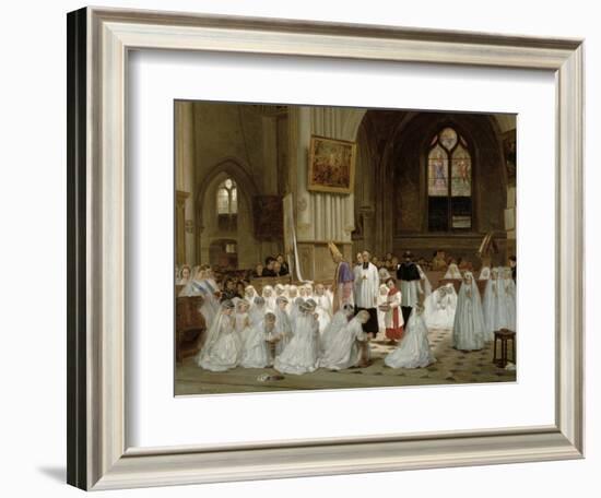 First Communion, 1867-Theophile Emmanuel Duverger-Framed Giclee Print