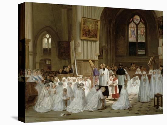 First Communion, 1867-Theophile Emmanuel Duverger-Stretched Canvas