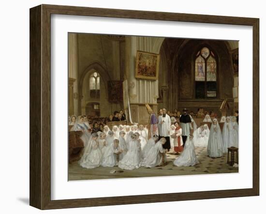 First Communion, 1867-Theophile Emmanuel Duverger-Framed Giclee Print