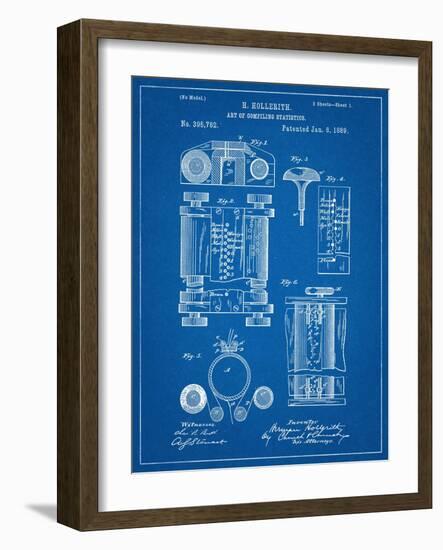 First Computer Patent 1889-null-Framed Art Print